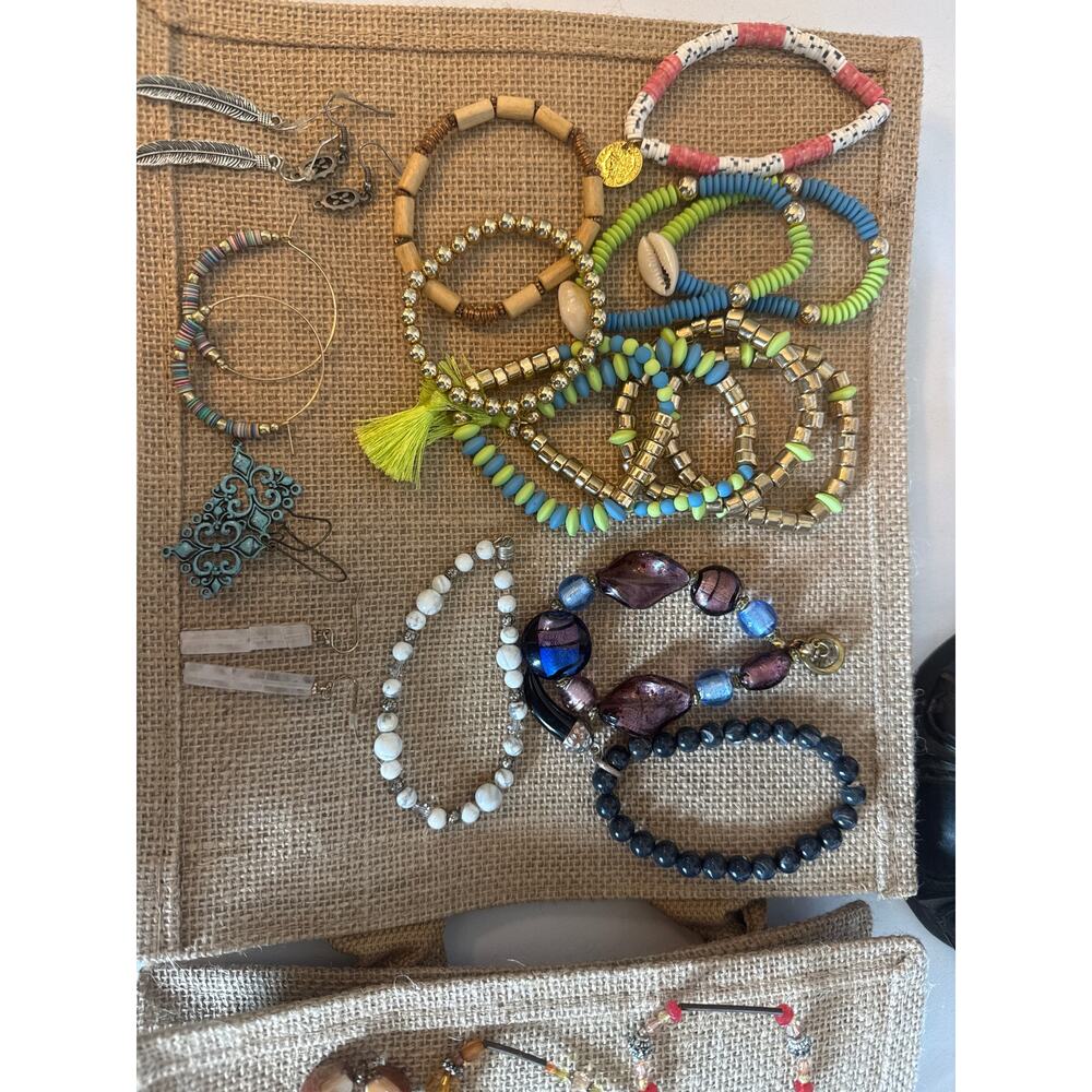 Mixed Lot Boho-Style Jewelry Necklaces, Bracelets, Earrings Boho Jewelry Bundle - Picture 6 of 11